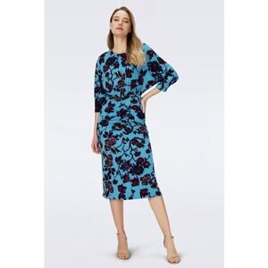 Diane von Furstenberg DVF NWT China Vine Barrier Reef Lg Chrisey Dress Size M